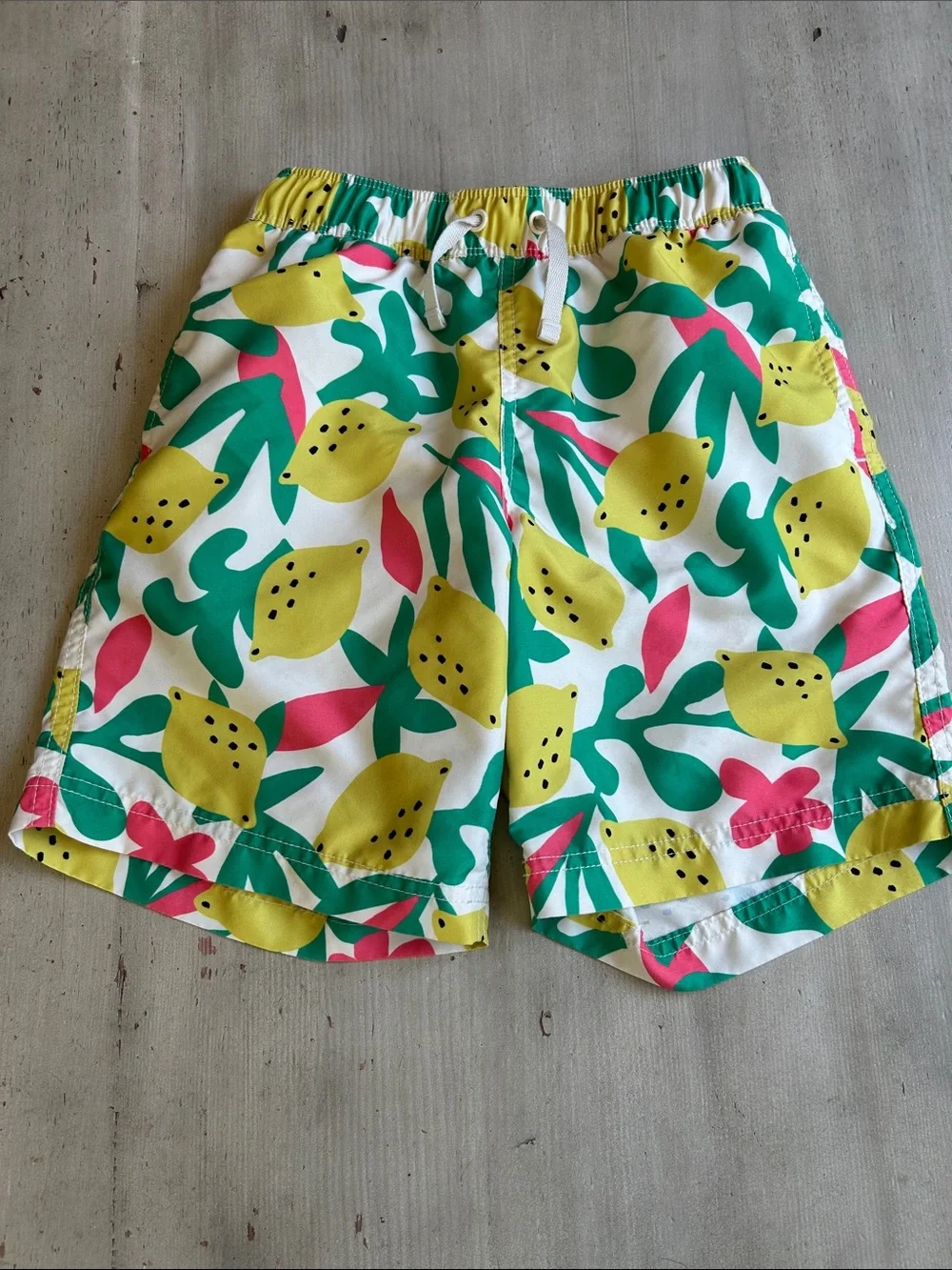 Hanna Andersson Lemon Print Shorts - Yellow Green Pink